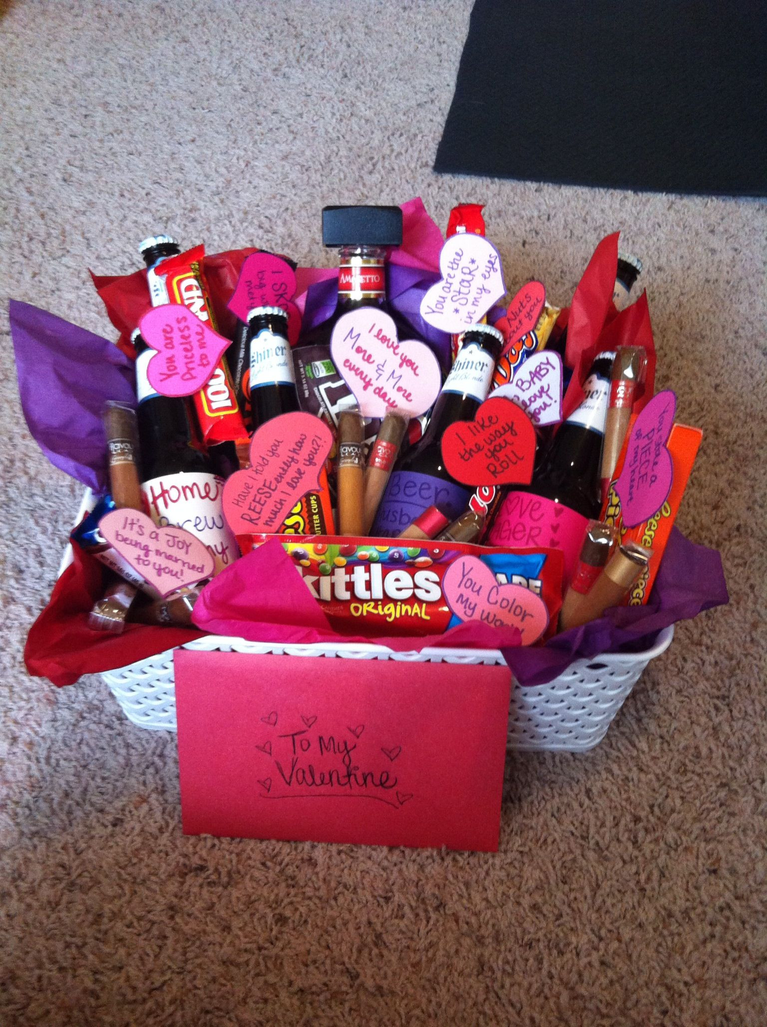 Cute Boyfriend Gift Ideas For Valentines Day
 Valentines day t basket all things crafty
