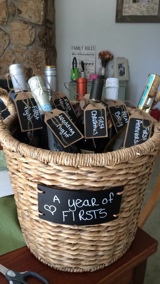 Cute Bridal Shower Gift Basket Ideas
 95 best images about Diy wedding wine basket ideas on