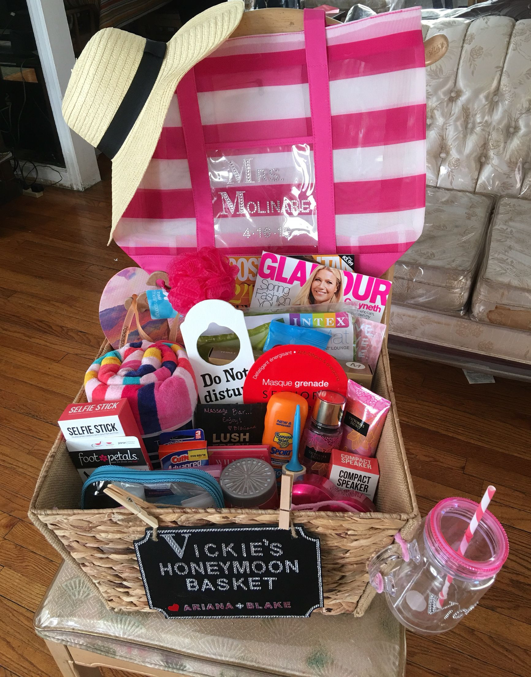 Cute Bridal Shower Gift Basket Ideas
 Honeymoon Gift Basket