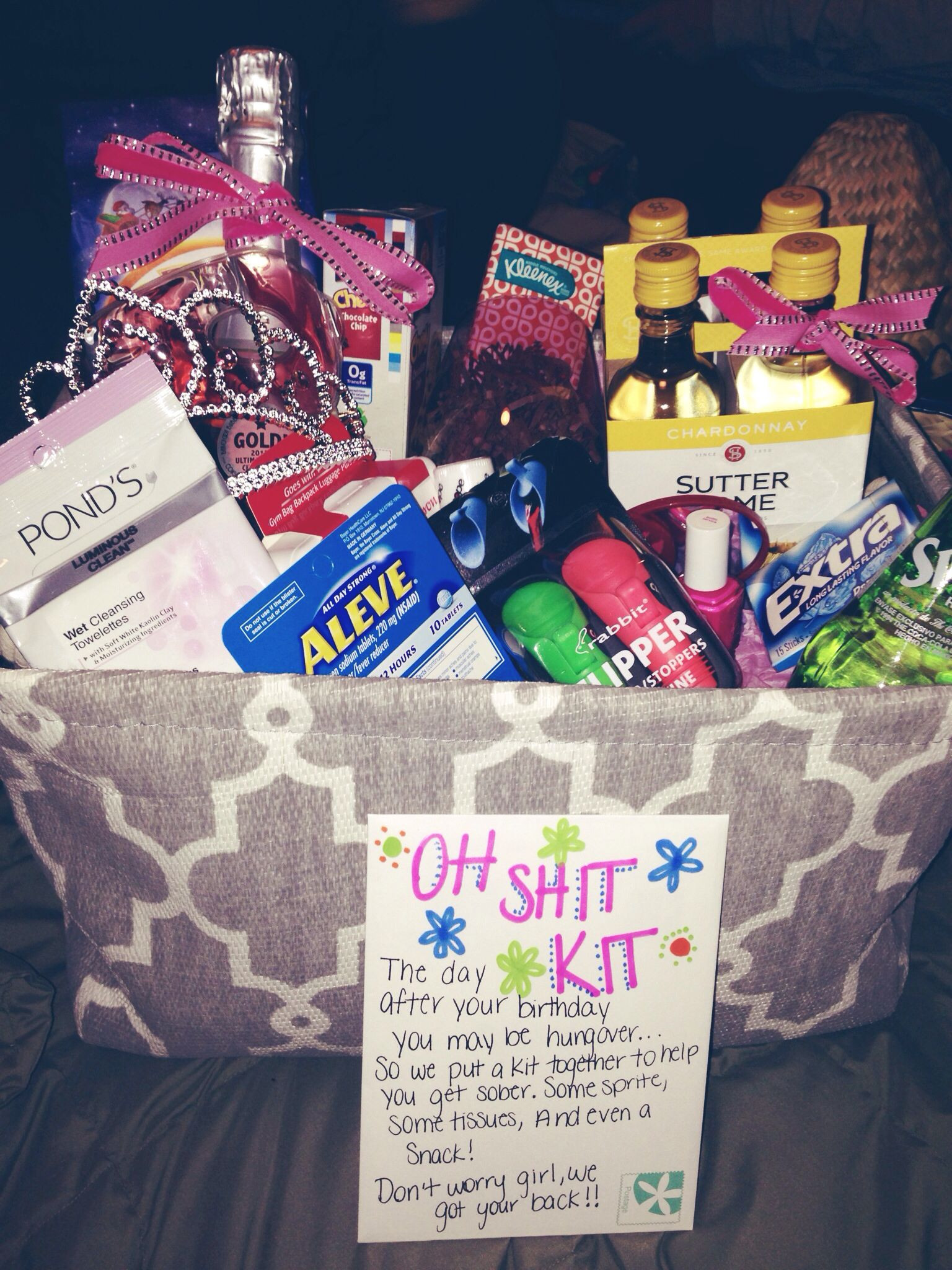 Cute Gift Basket Ideas
 what I made for my best friends 21st birthday 21 diy