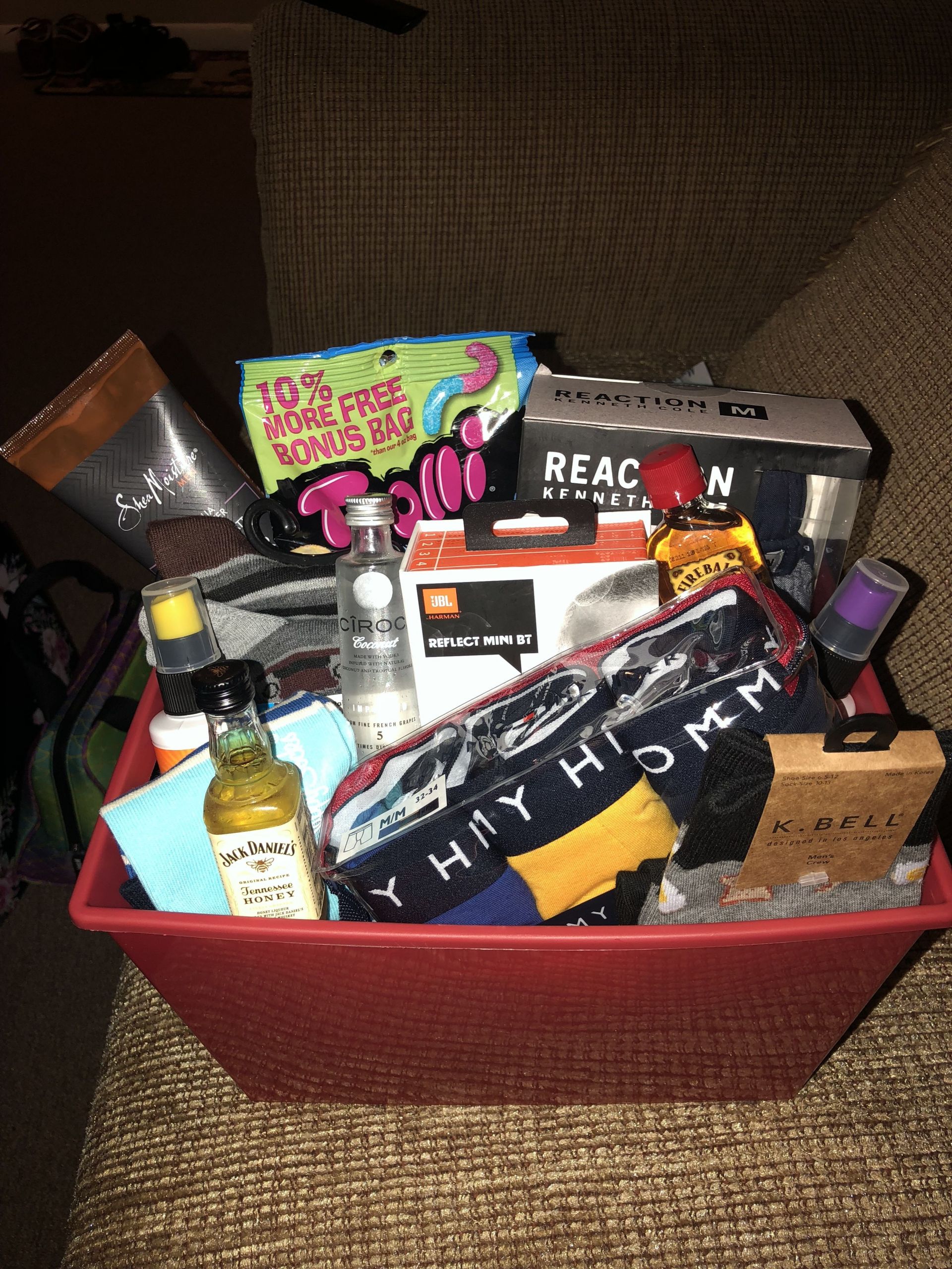 Cute Gift Basket Ideas For Boyfriend
 Basket I made for my husband’s birthday