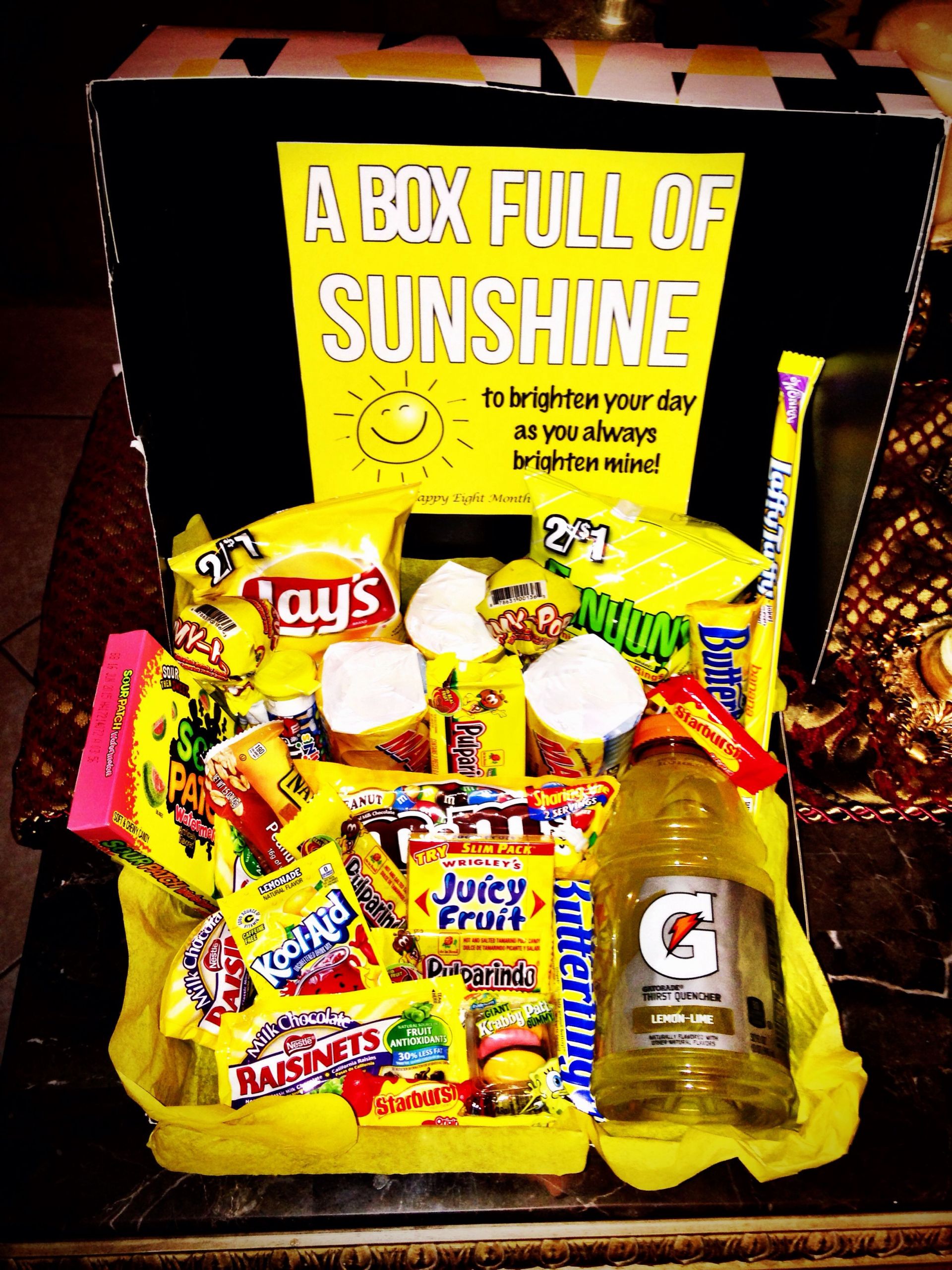 Cute Gift Basket Ideas For Boyfriend
 "Box Full Sunshine" Gift For The Boyfriend