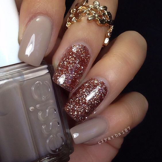 Cute Nail Colors For Fall
 cute bronze fall nail art – Watch out La s