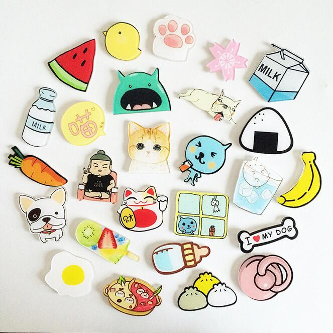 Cute Pins
 1 PC cartoon Icon Kawaii Icons Harajuku Acrylic Pin Badge