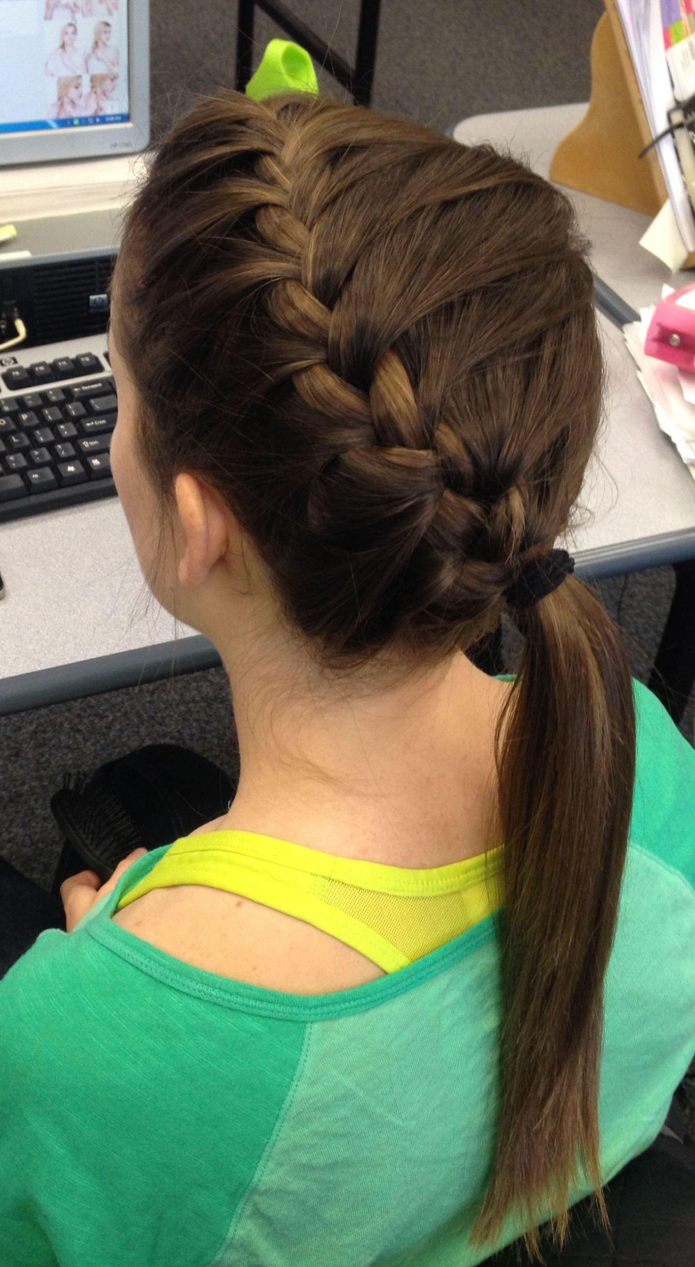 Cute Softball Hairstyles
 Megan s awesome "athletic" hair that I did off to the