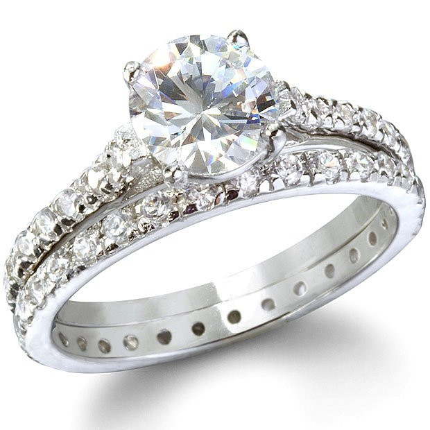 Cz Wedding Ring Sets
 Cheap CZ Sterling Silver Wedding Ring Sets Wedding and