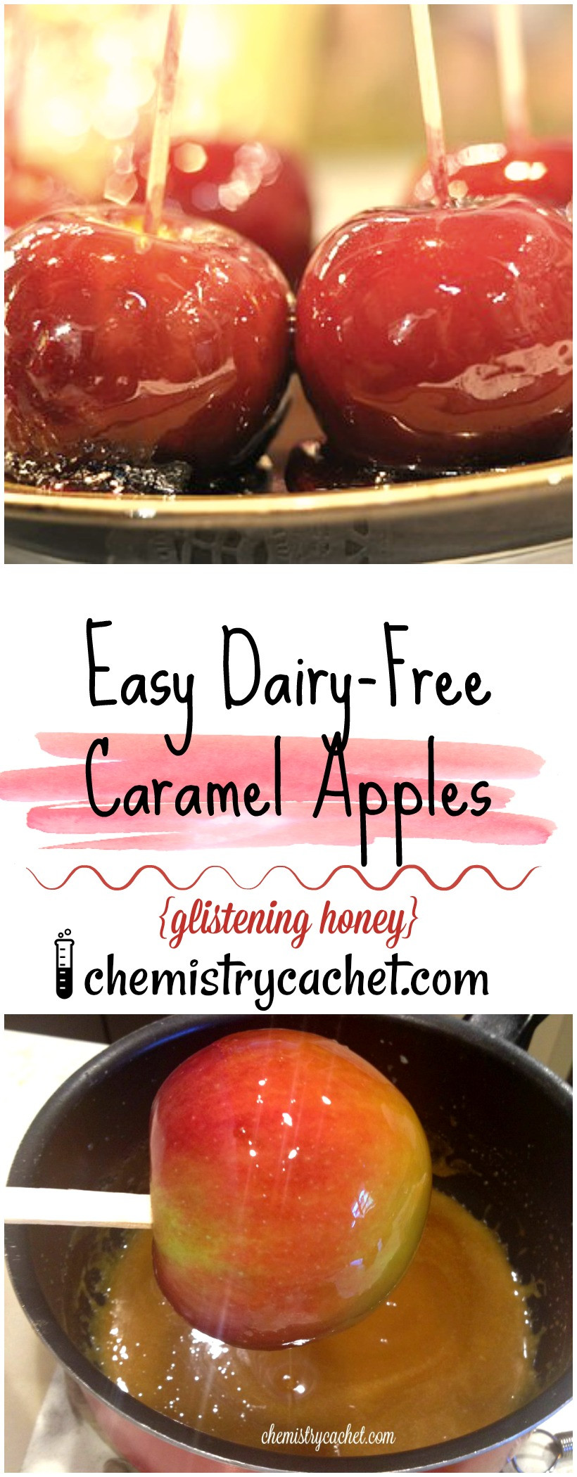 Dairy Free Caramel Apples
 Dairy Free Glistening Honey Caramel Apples & Regular