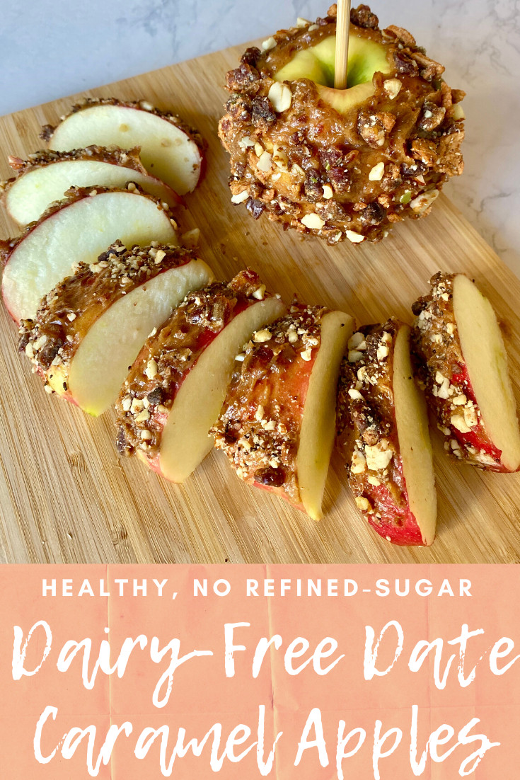 Dairy Free Caramel Apples
 Dairy Free Date Caramel Apples with No Refined Sugar