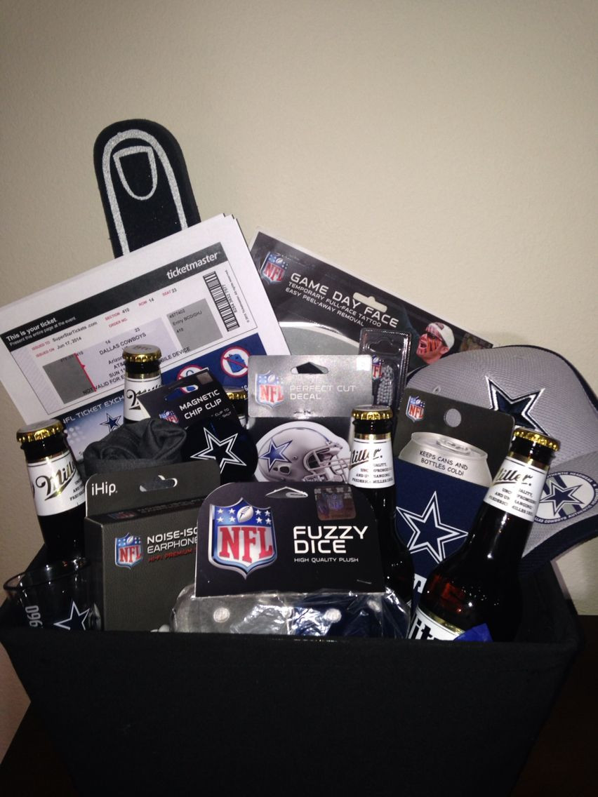 Dallas Cowboys Birthday Gift Ideas
 Dallas Cowboys t basket with game day tickets