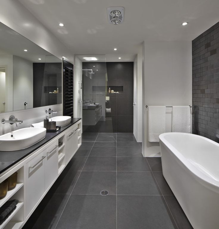 Dark Gray Bathroom Tile
 39 dark grey bathroom floor tiles ideas and pictures