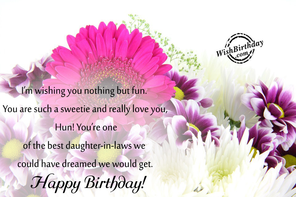 Daughter In Law Birthday Wishes
 Birthday Wishes For Daughter In Law Birthday