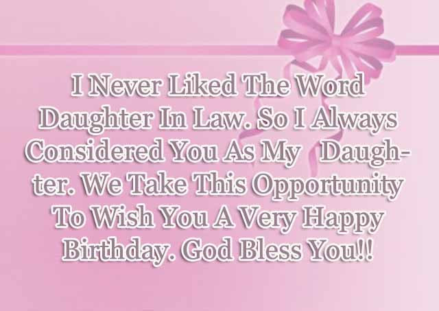 Daughter In Law Birthday Wishes
 Sweet Birthday Wishes & Messages For Daughter In Law