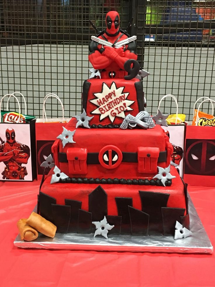 Deadpool Party Ideas
 Deadpool cake Deadpool party Pinterest