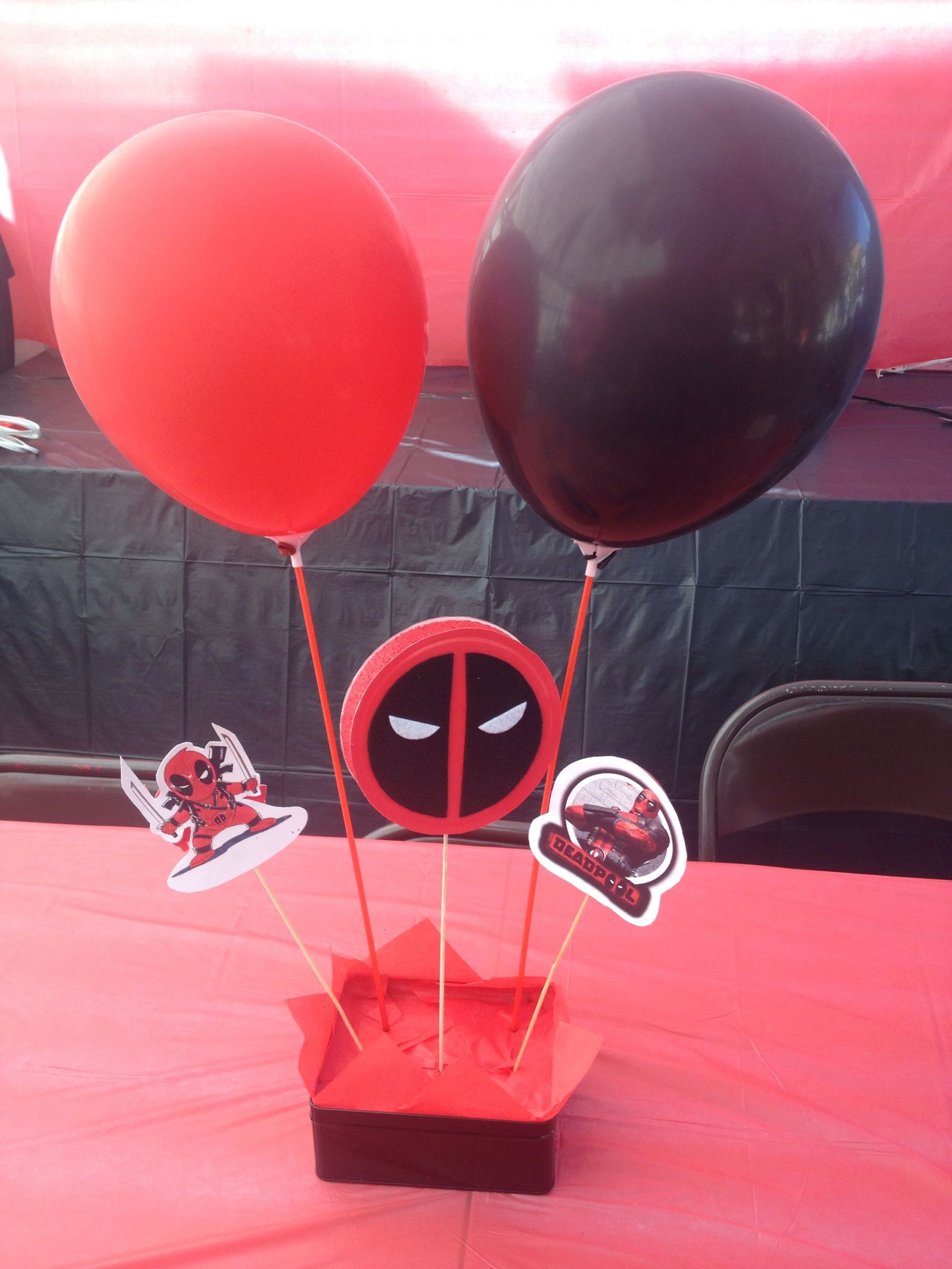 Deadpool Party Ideas
 Deadpool birthday center pieces