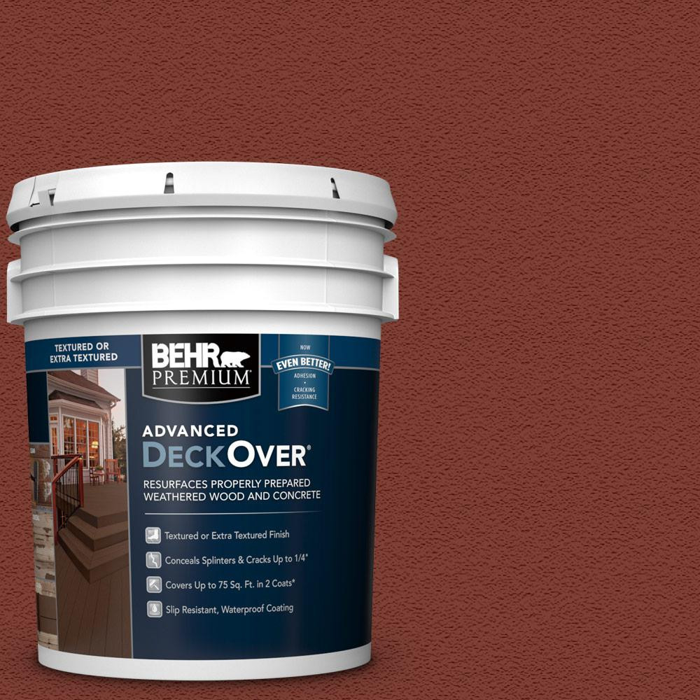 Deck Over Paint Home Depot
 BEHR Premium Advanced DeckOver 5 gal SC 330 Redwood