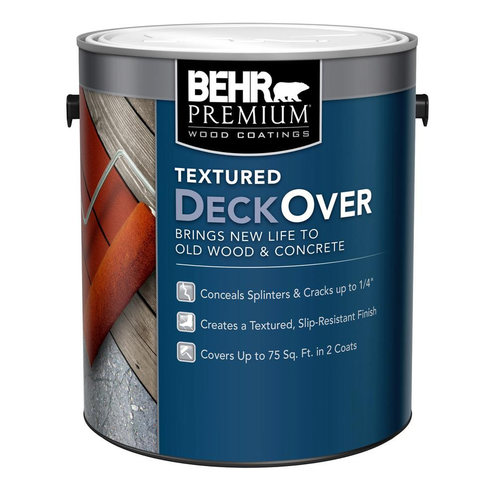 Deck Over Paint Home Depot
 BEHR Premium Textured DeckOver 1 gal Textured Wood and