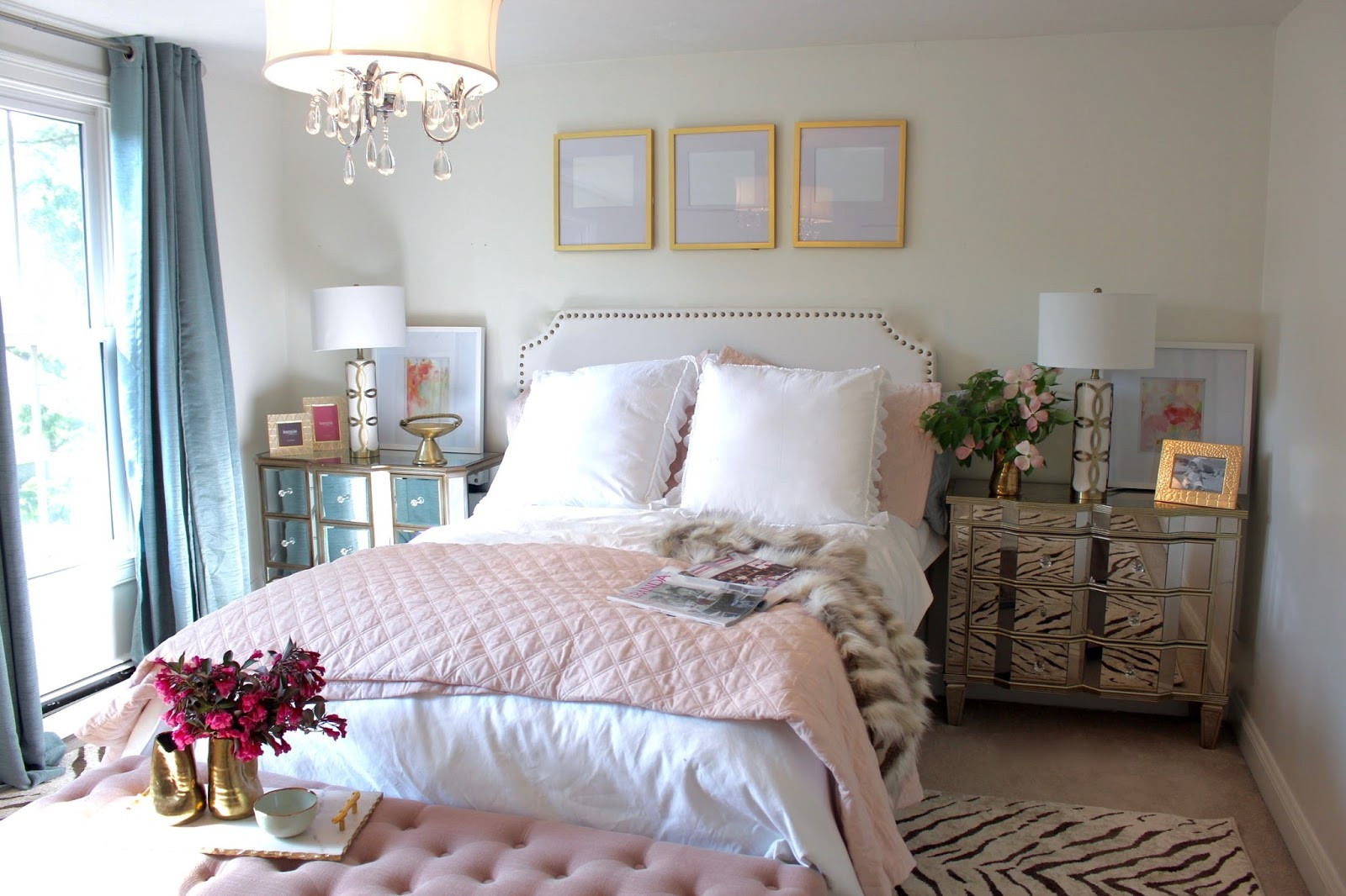 Decorate My Bedroom
 ROOM REVEAL Pink and Gold Feminine Bedroom My Guest Room