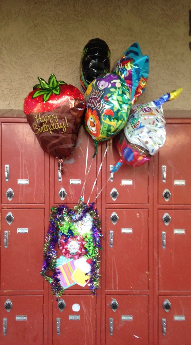 Decorated Lockers For Birthdays
 9 best Birthday locker Ideas images on Pinterest
