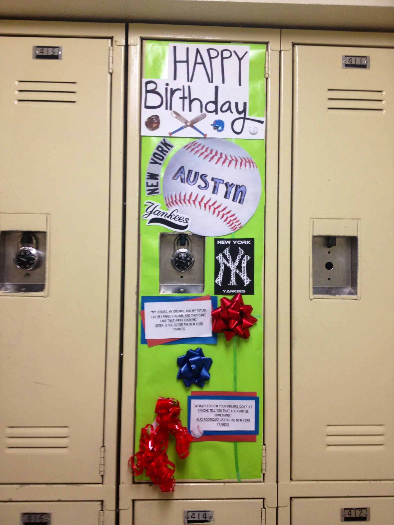 Decorated Lockers For Birthdays
 How I decorated my friend Austyn s Locker for his birthday
