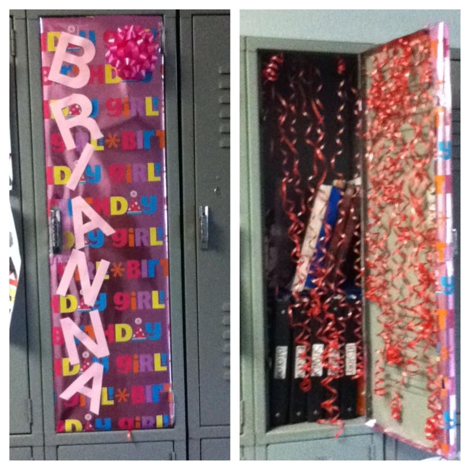 Decorated Lockers For Birthdays
 Decorated my friend Brianna s locker for her birthday