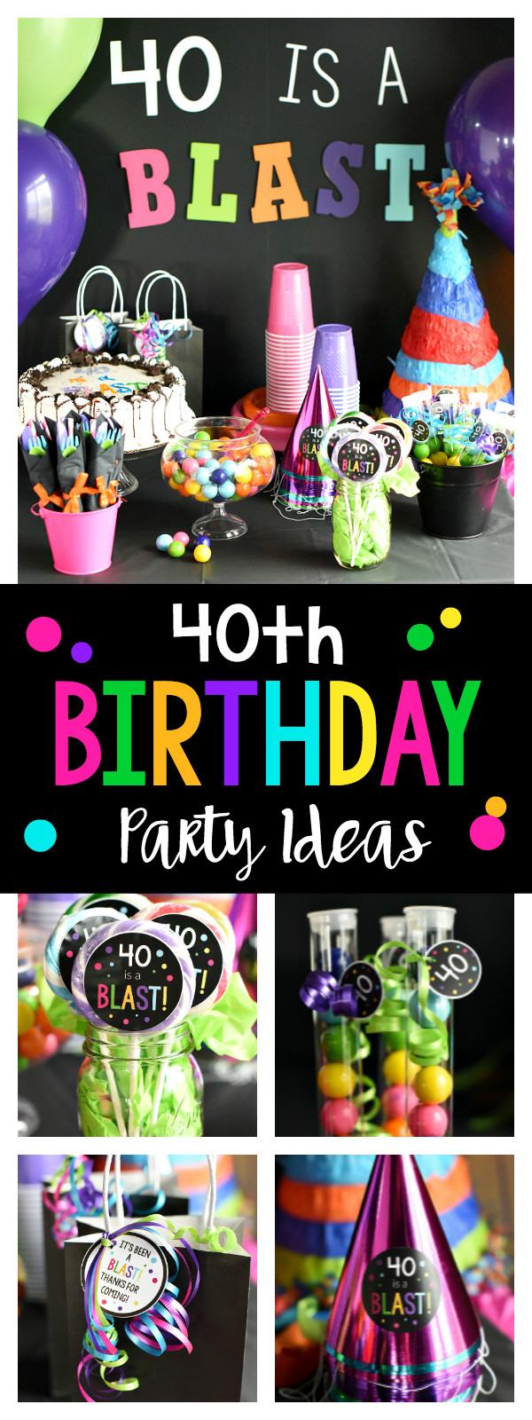 Decorations For 40th Birthday
 40th Birthday Party 40 is a Blast – Fun Squared