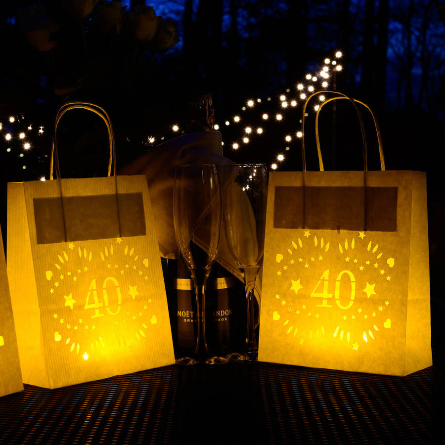 Decorations For 40th Birthday
 40th Birthday Party Decoration Lantern Bag By Baloolah