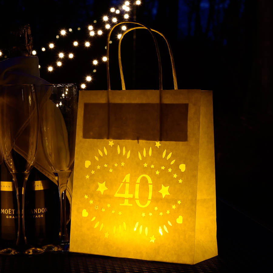 Decorations For 40th Birthday
 40th Birthday Party Decoration Lantern Bag By Baloolah