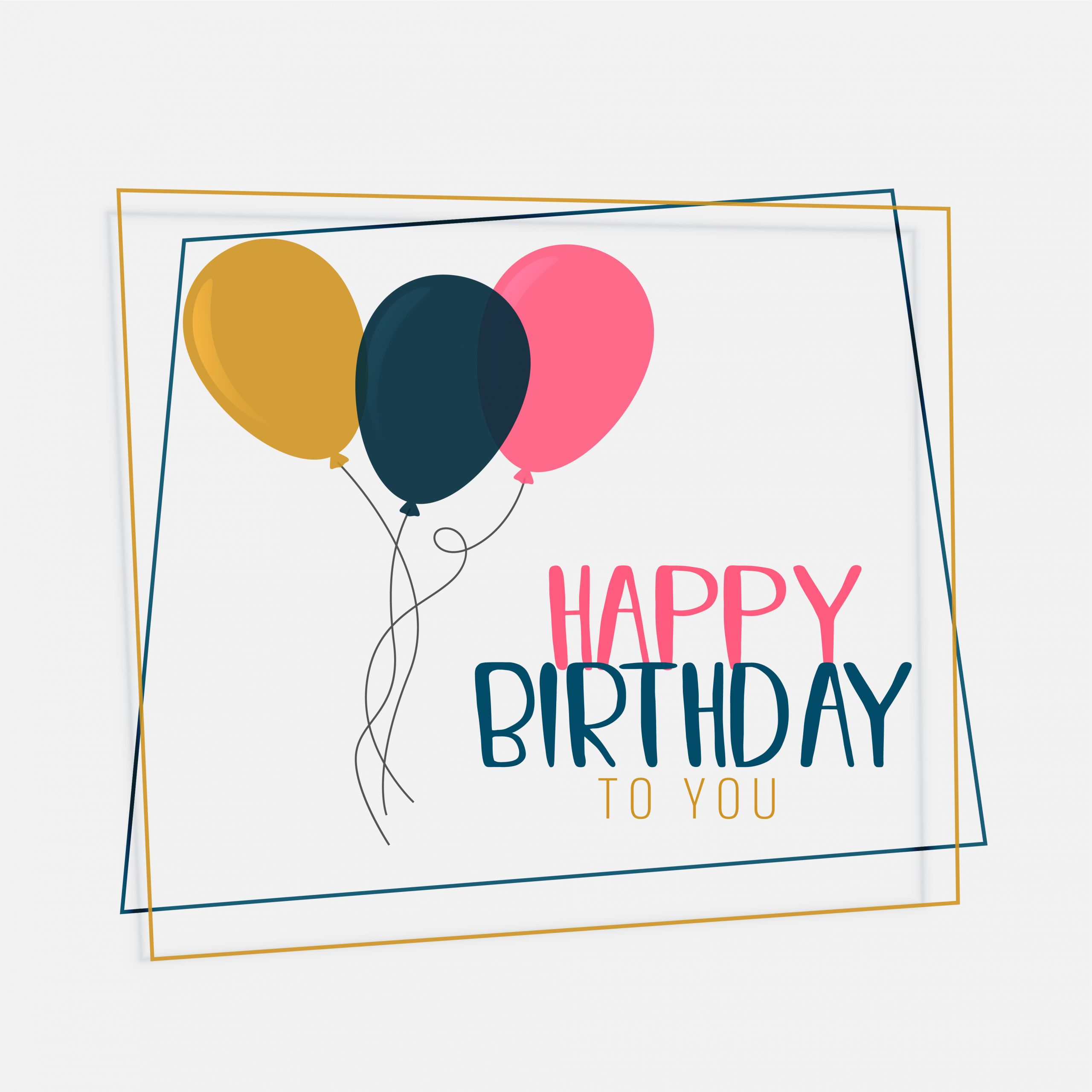 Design Birthday Cards
 happy birthday card design with flat color balloons