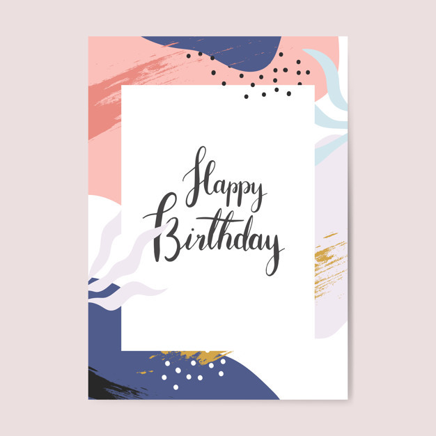 Design Birthday Cards
 Colorful memphis design happy birthday card vector