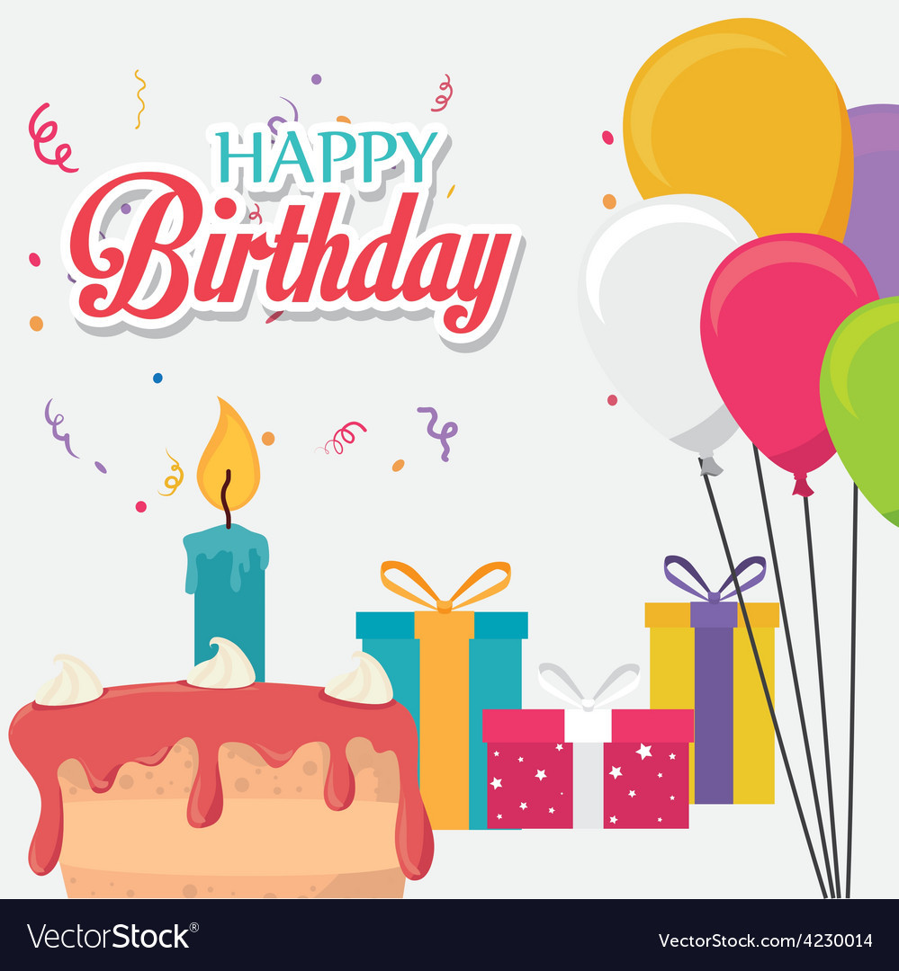 Design Birthday Cards
 Happy birthday card design Royalty Free Vector Image