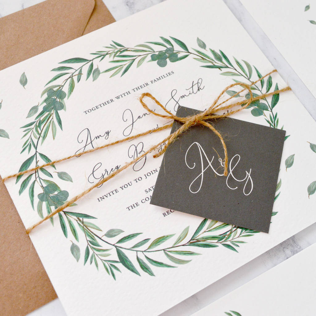 Design Wedding Invitations
 Eucalyptus Wedding Invitation By Amanda Michelle Design