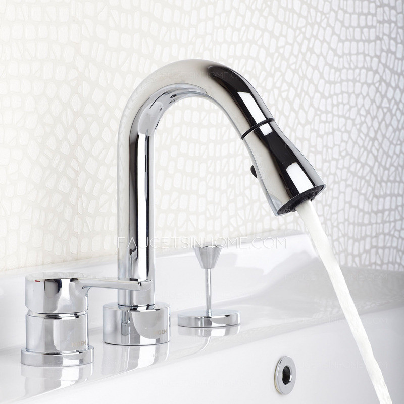 Designer Bathroom Faucets
 Designer Pull Out Widespread Modern Bathroom Faucets