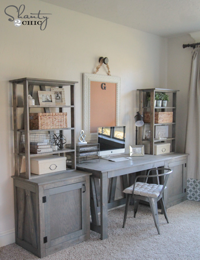 Desk Plans DIY
 DIY Bookcase Shanty 2 Chic