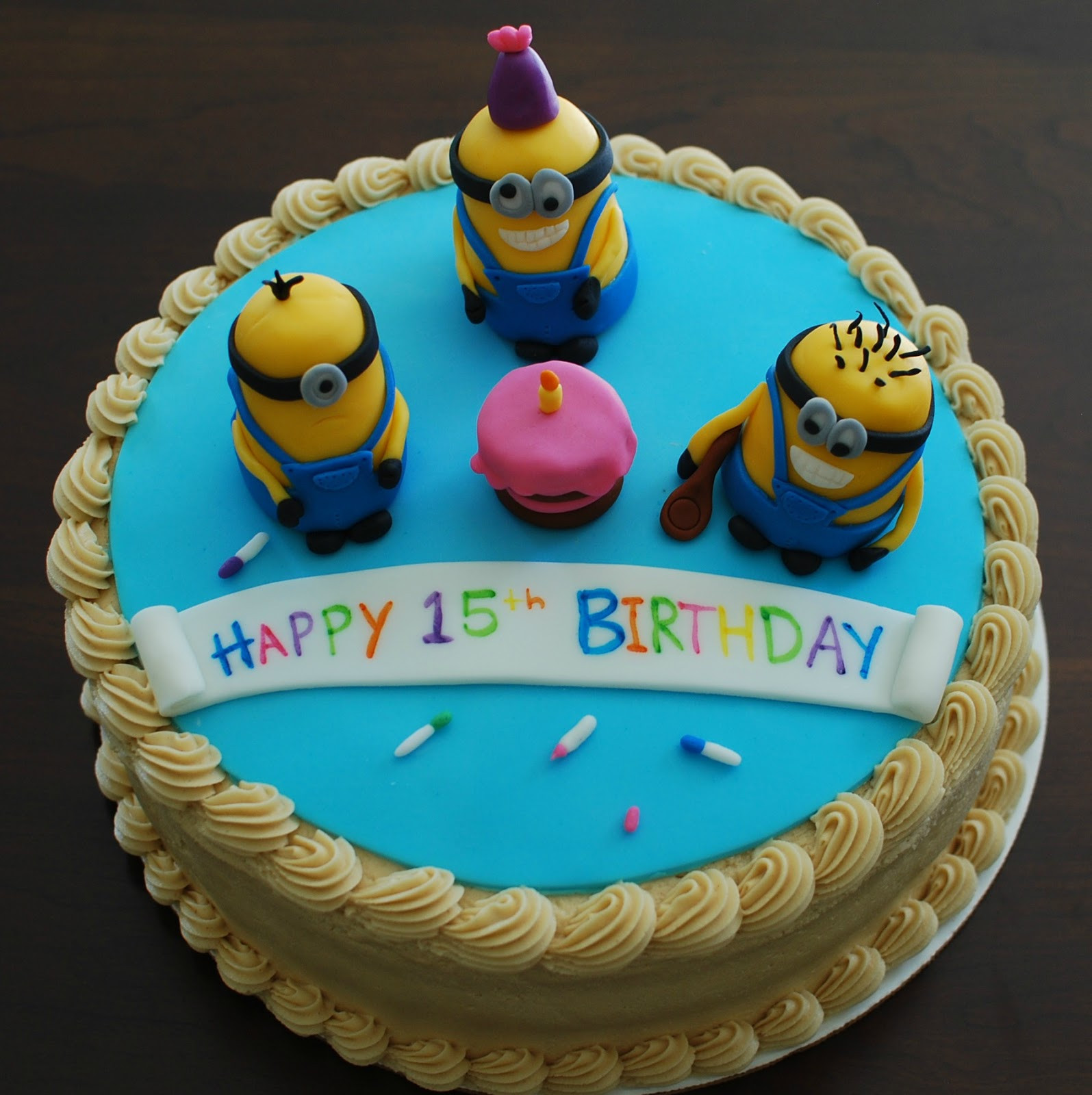 Despicable Me Birthday Cake
 Snacky French Despicable Me Cake plus some behind the