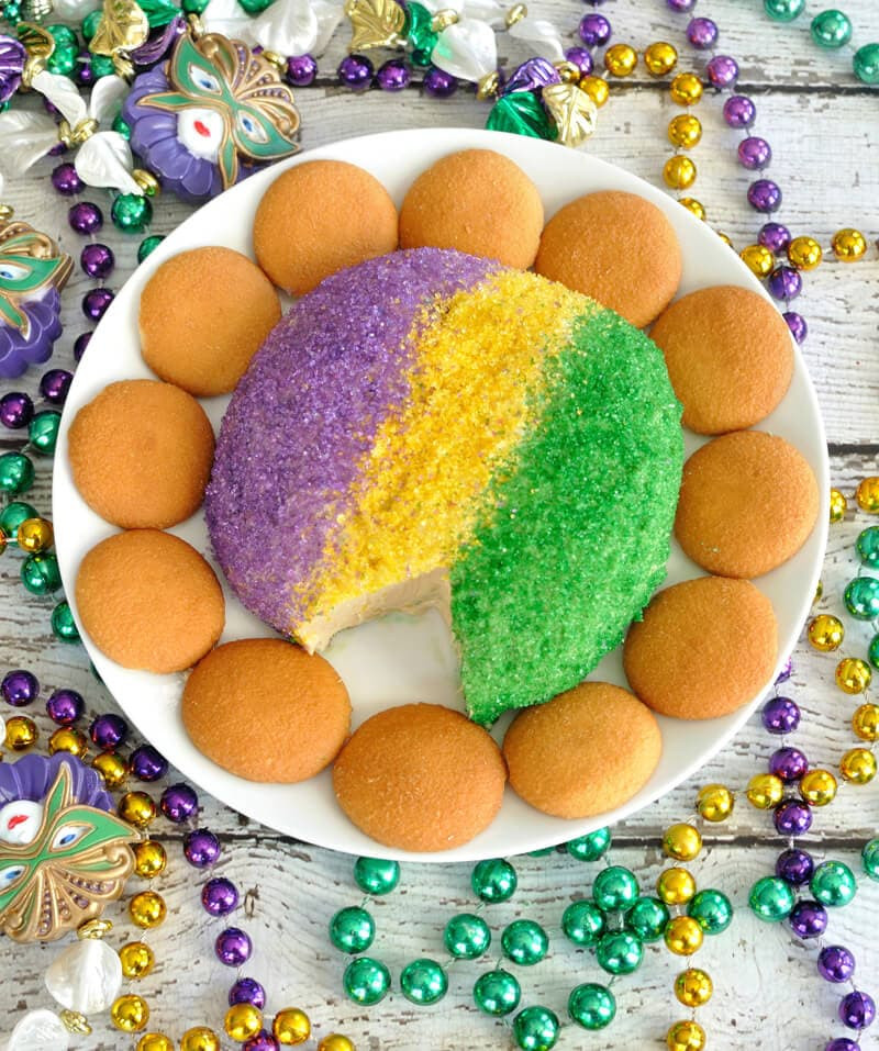 Desserts For Mardi Gras
 King Cake Cheese Ball for Mardi Gras Dip Recipe Creations