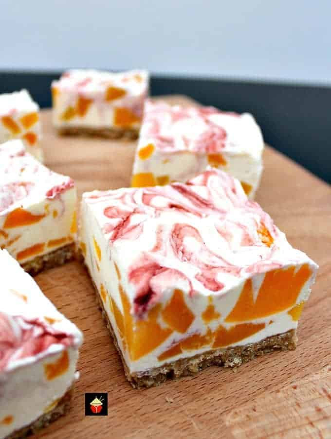 Desserts With Peaches Quick And Easy
 Easy Peach Cheesecake With Raspberry Swirl a delicious no