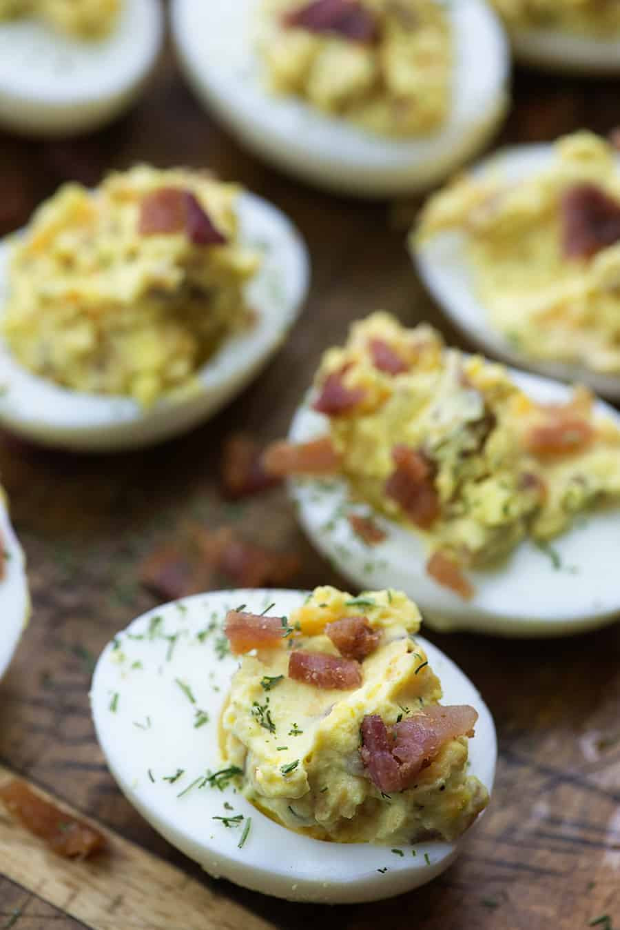 Deviled Eggs With Bacon
 Cheddar Bacon Deviled Eggs