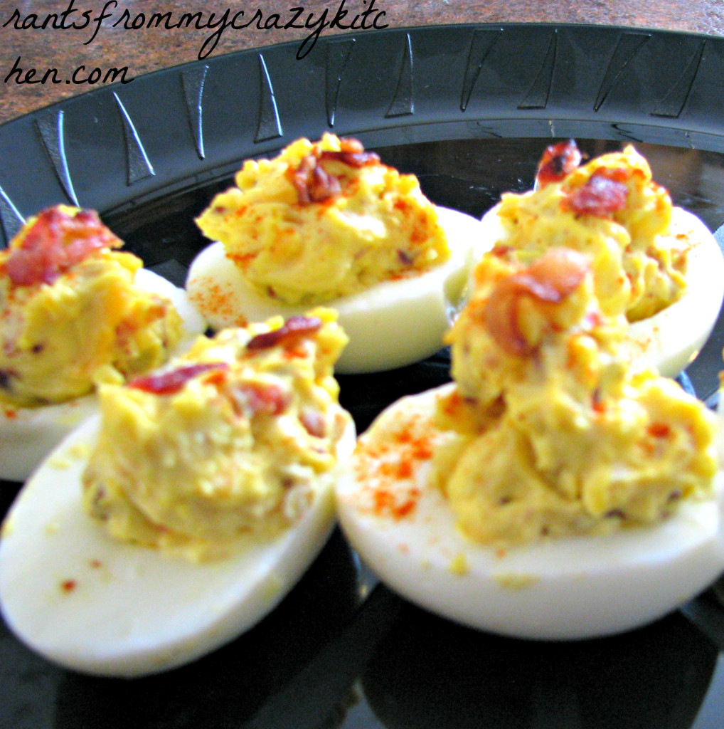 Deviled Eggs With Bacon
 Bacon Cheddar Deviled Eggs Rants From My Crazy Kitchen