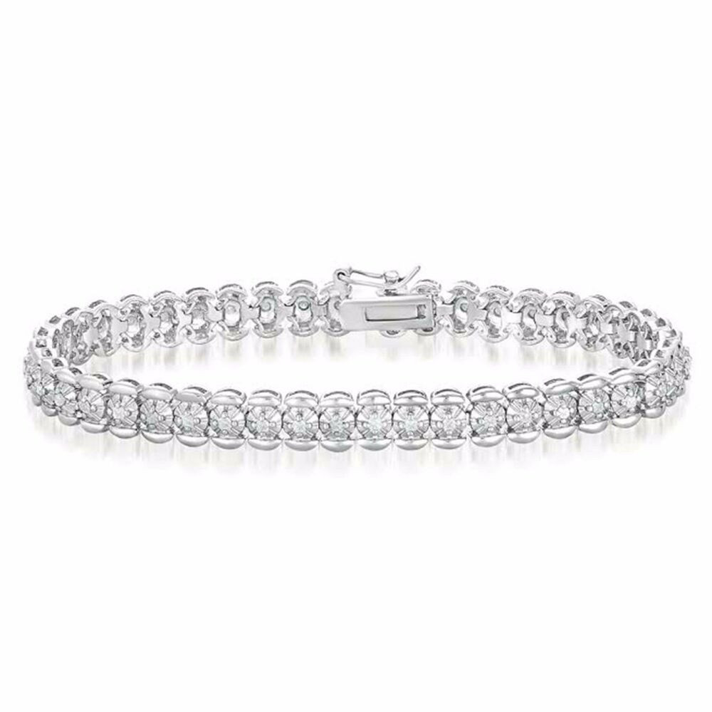 Diamond Bracelet Womens
 2 CT Look Diamond Tennis Bracelet Women s 14K White Gold