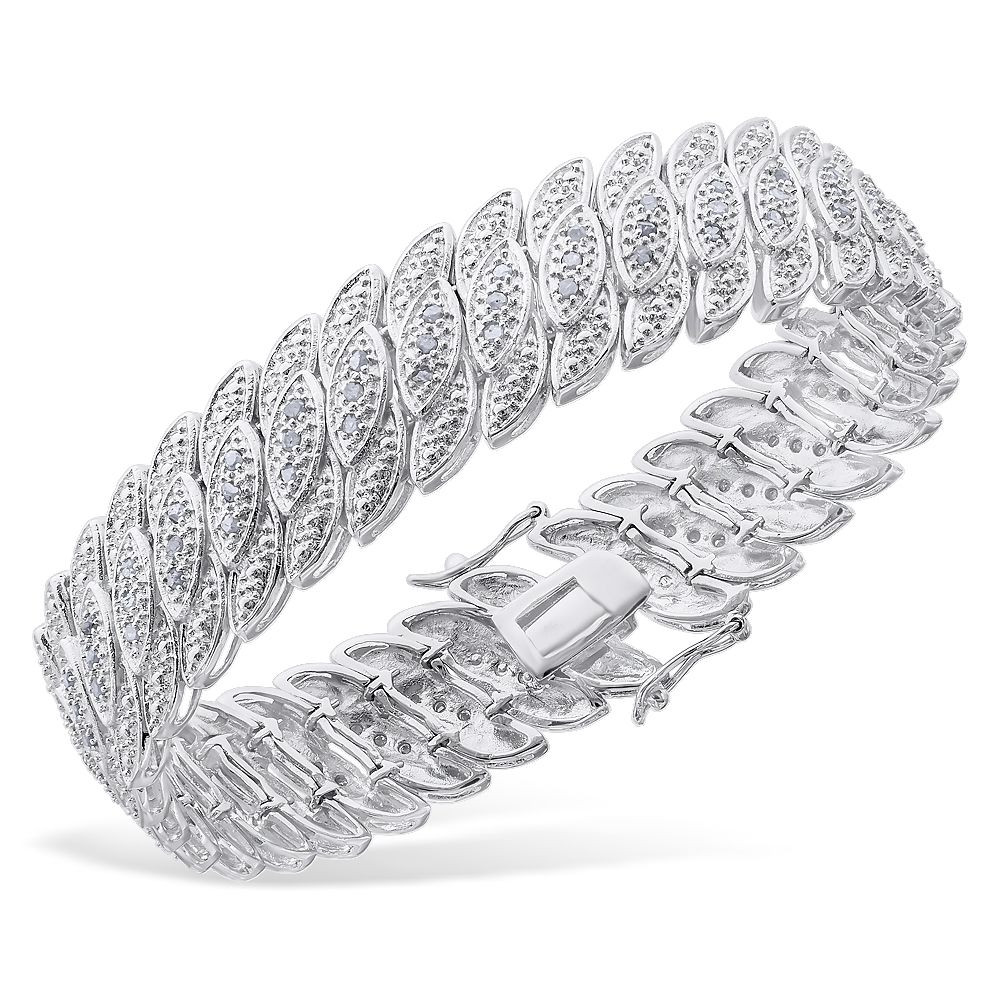 Diamond Bracelet Womens
 Women s Genuine 2 00 CTW Diamond 14K White Gold Finish