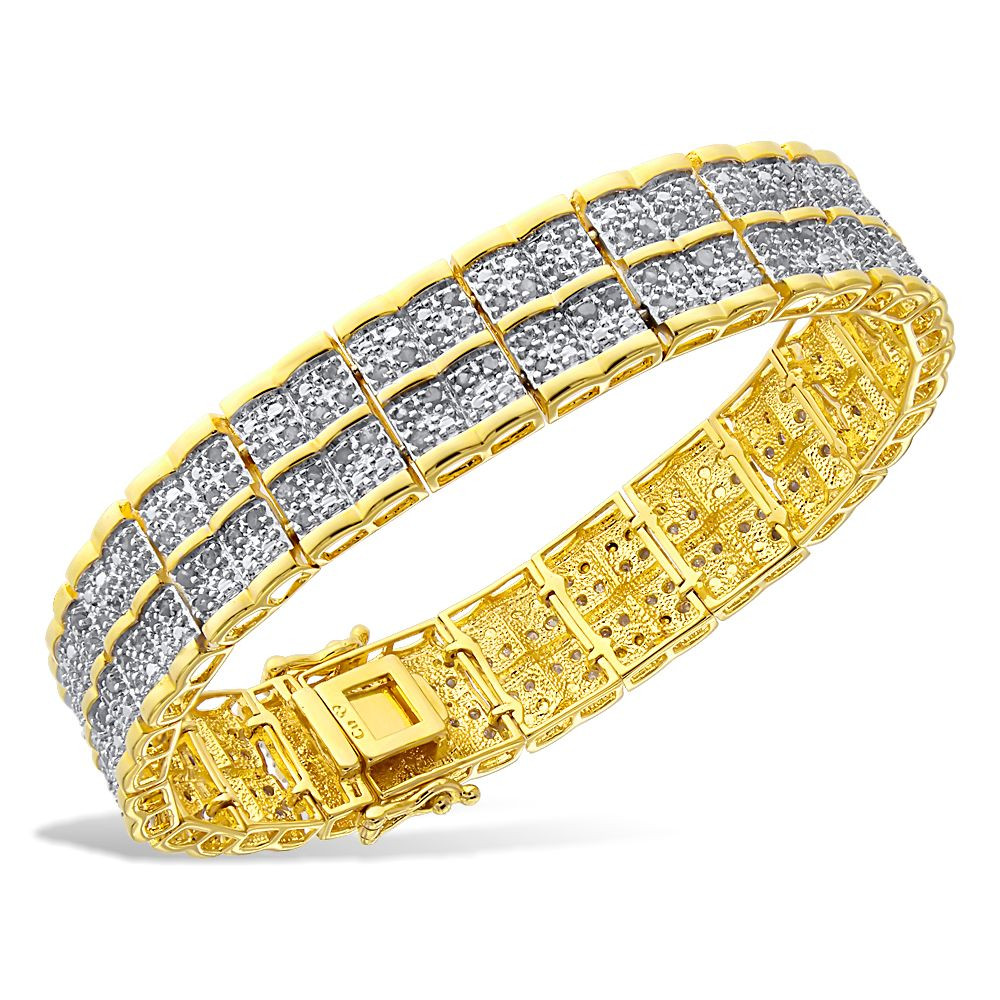 Diamond Bracelet Womens
 Women s 2 00 CTW Diamond with 14K Yellow Gold Finish