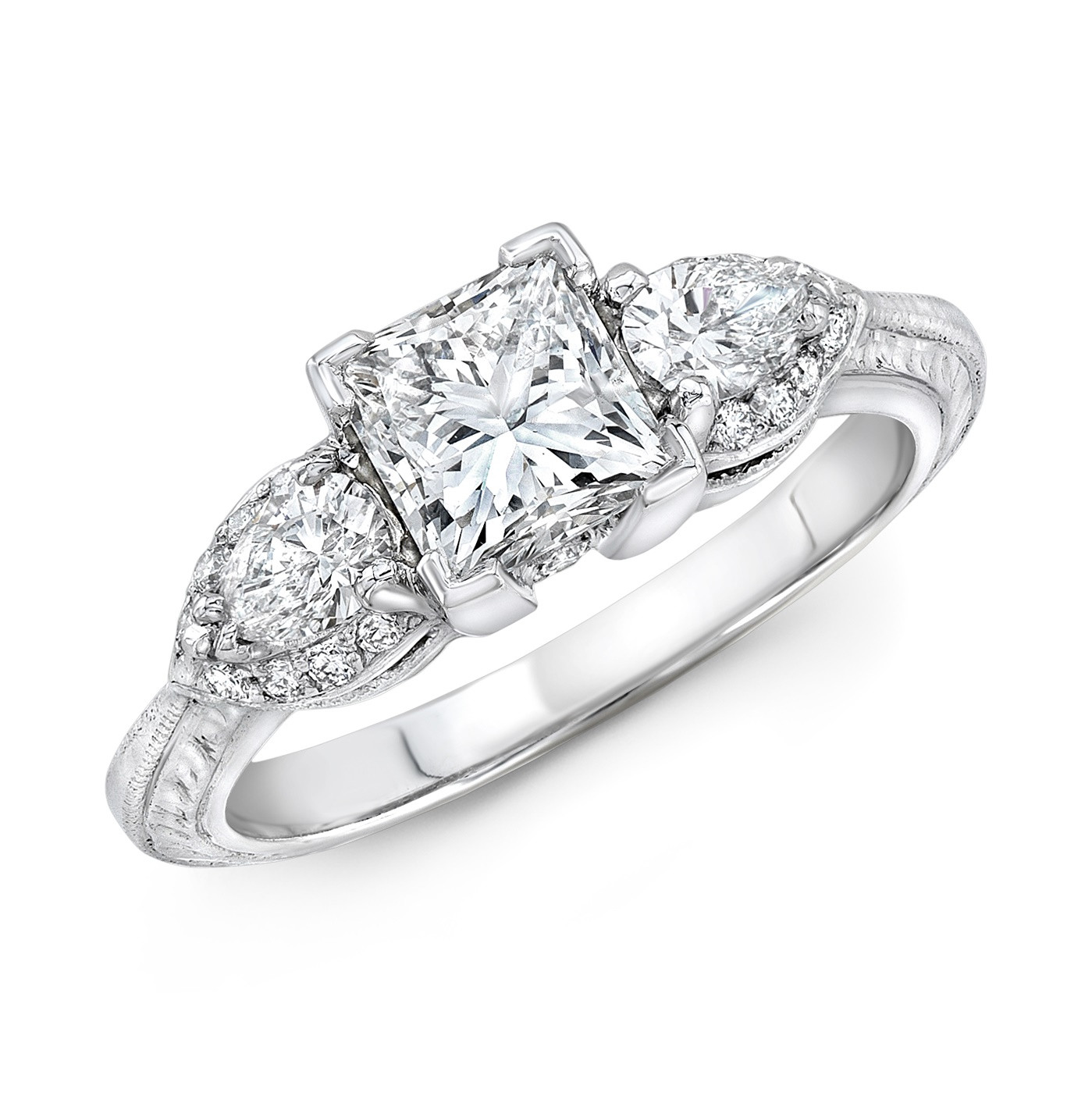 Diamond Engagement Rings On Sale
 Tacori Platinum and Princess Cut Diamond Engagement Ring