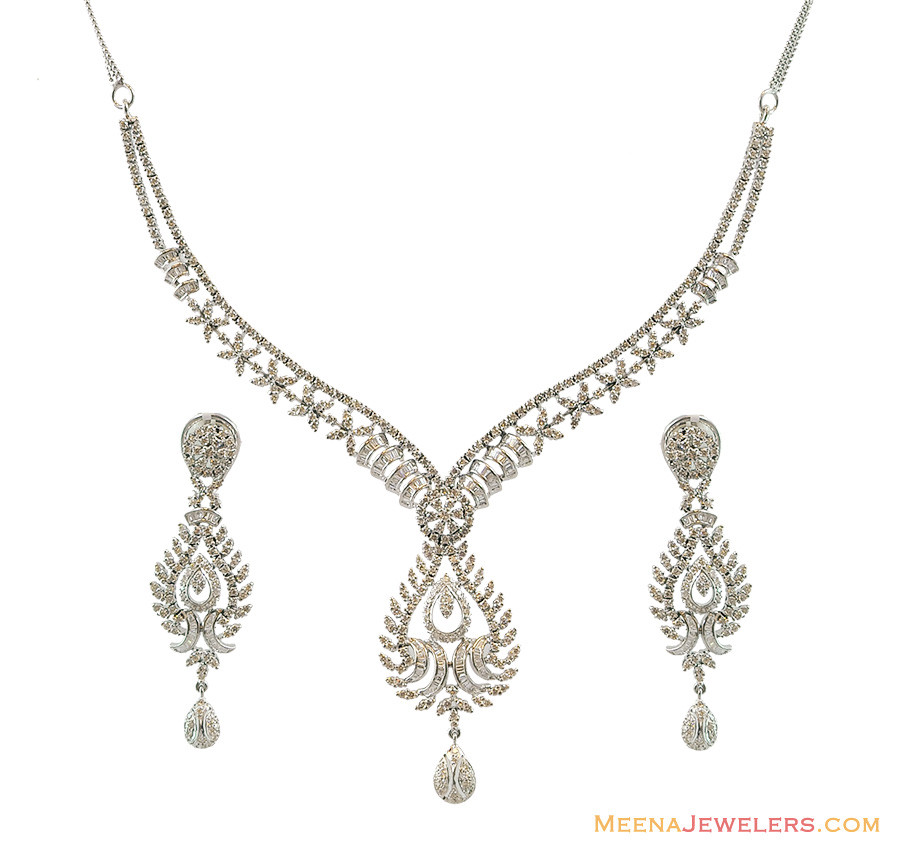 Diamond Necklace Sets
 Diamond Necklace Set 18K White DiNs 18K White