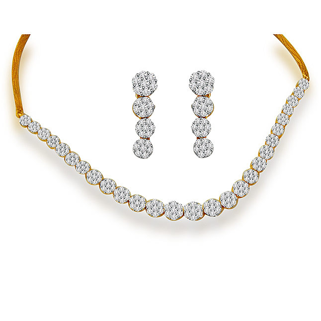 Diamond Necklace Sets
 Jewellery Sets Diamond Set Indian Traditional Jewelry at
