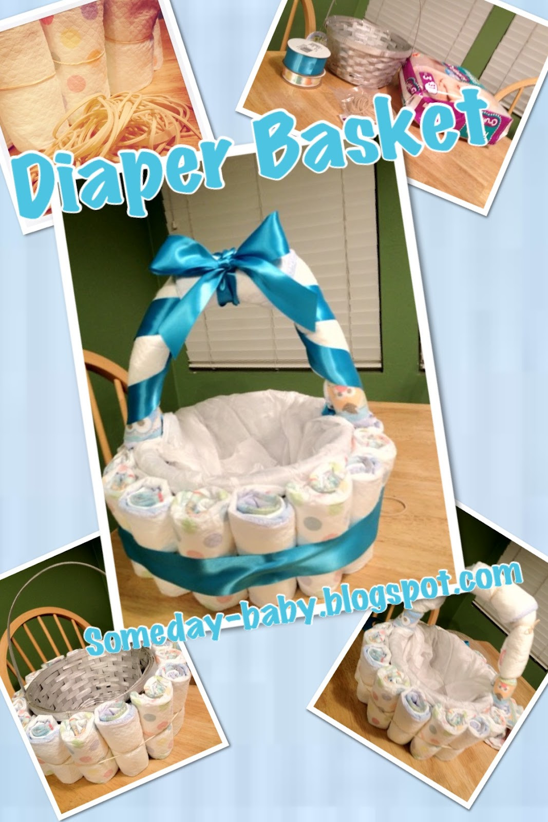 Diaper Gift Basket Ideas
 Someday Baby Diaper Basket Tutorial