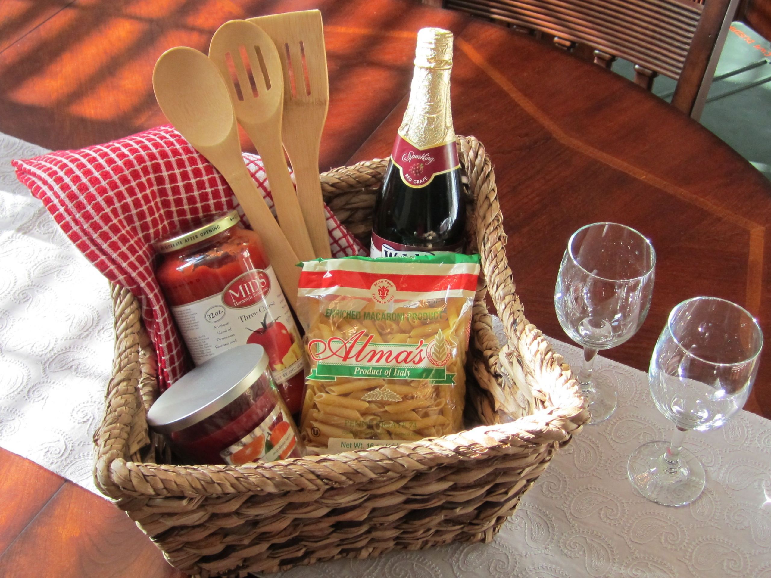 Dinner Gift Basket Ideas
 Italian dinner for two t basket Add a baguette and a