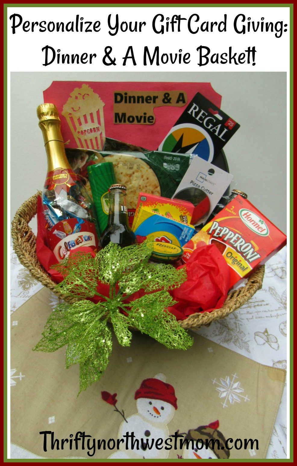 Dinner Gift Basket Ideas
 Dinner & A Movie Gift Basket Idea How to Personalize