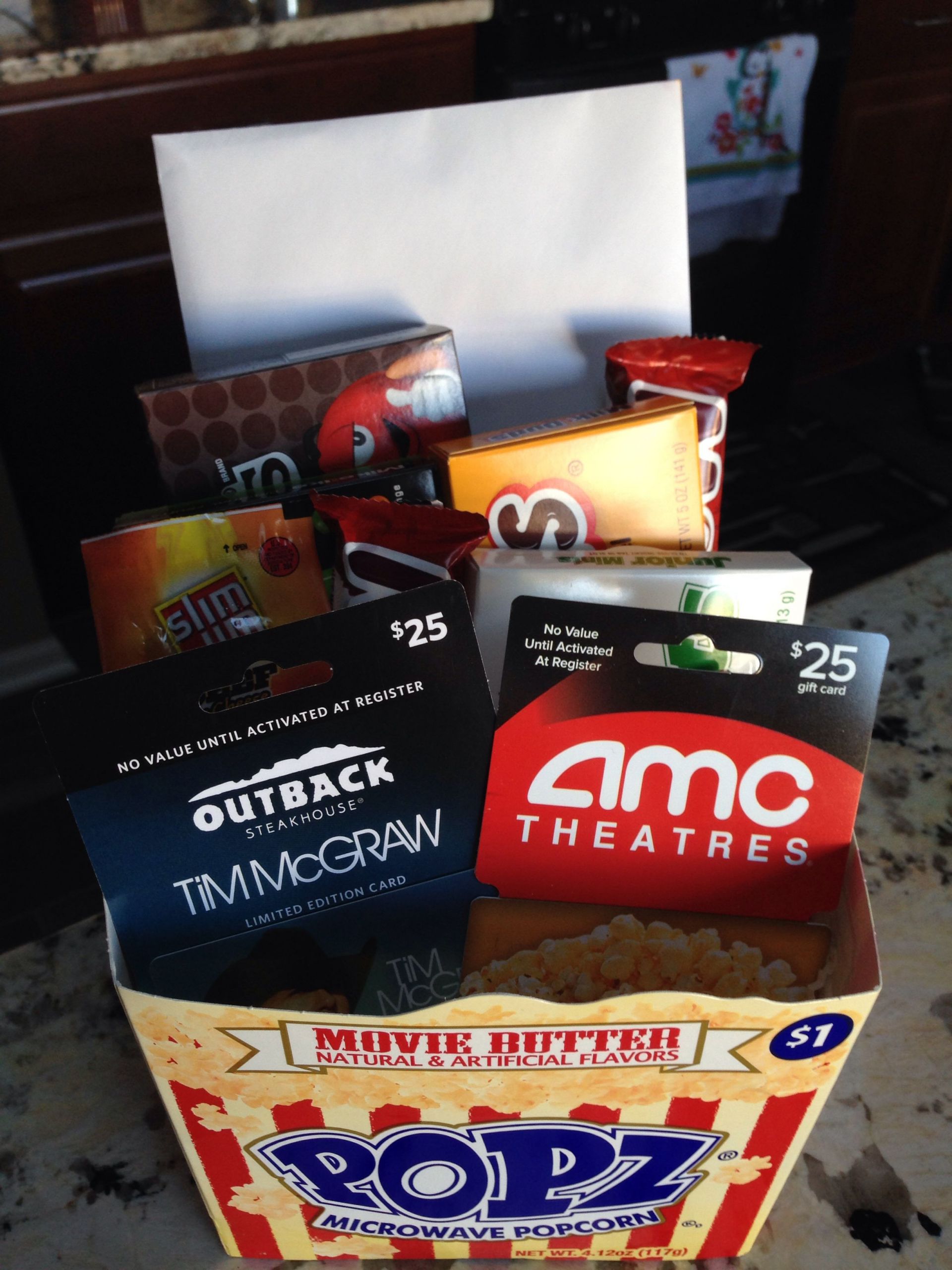 Dinner Gift Basket Ideas
 The perfect t for your movie lover "Dinner and a Movie