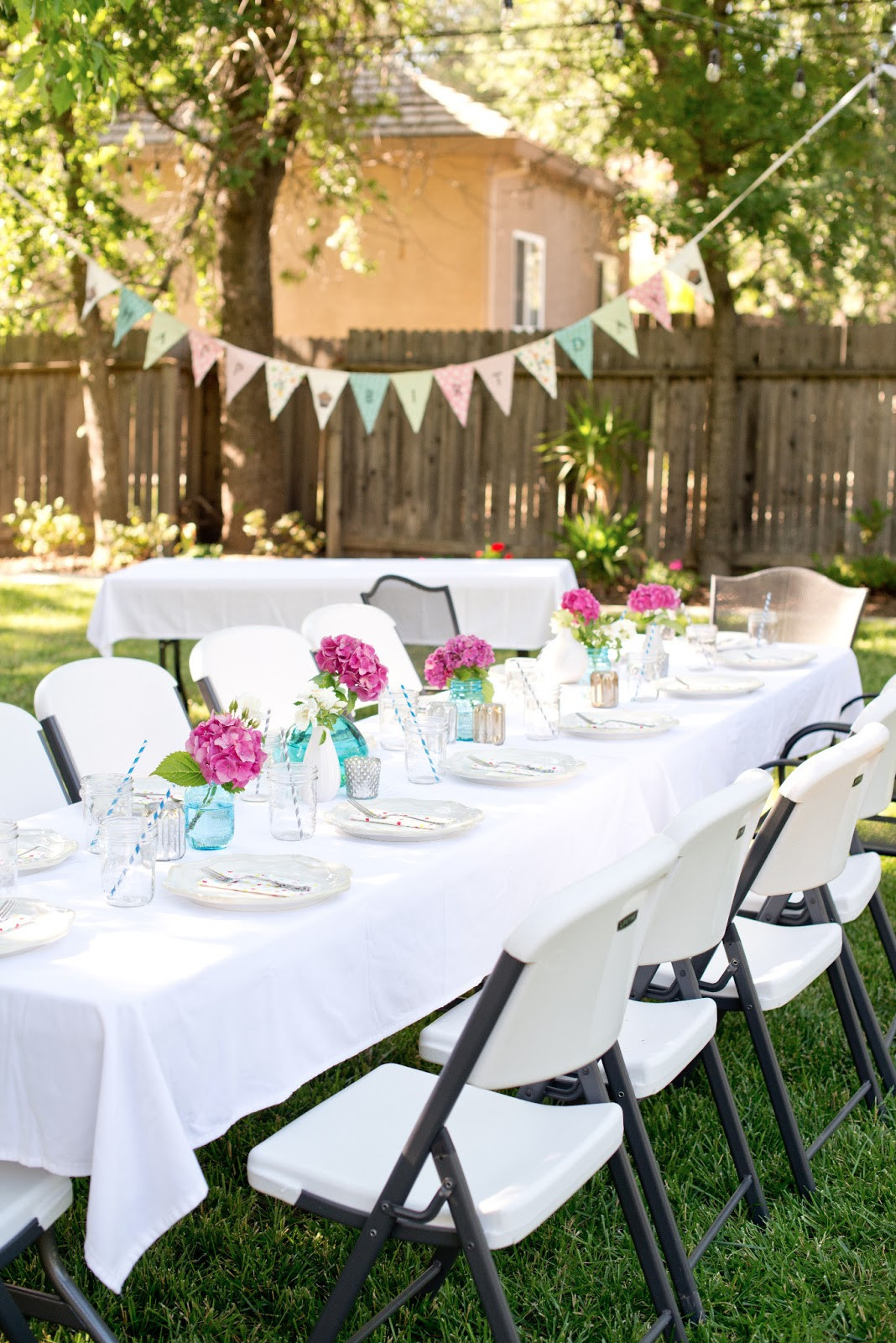 Dinner Ideas For Birthday Party
 Domestic Fashionista Backyard Birthday Fun Pink