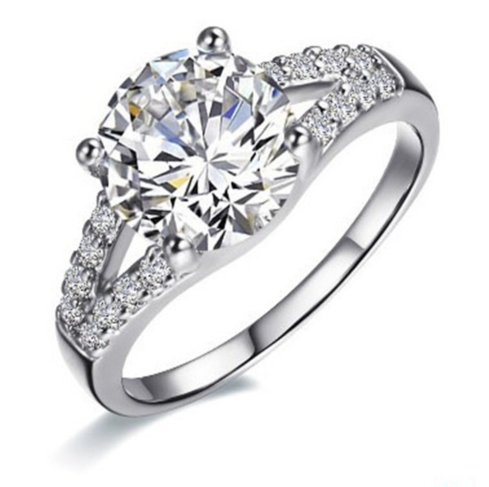 Discount Diamond Rings
 Dropshipping Wholesale 2CT Excellent Cut Sterling Silver